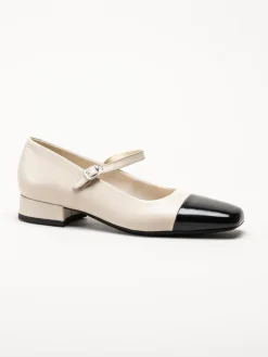 Vagabond - Debbi - Ljusbeige Mary Jane pumps i skinn