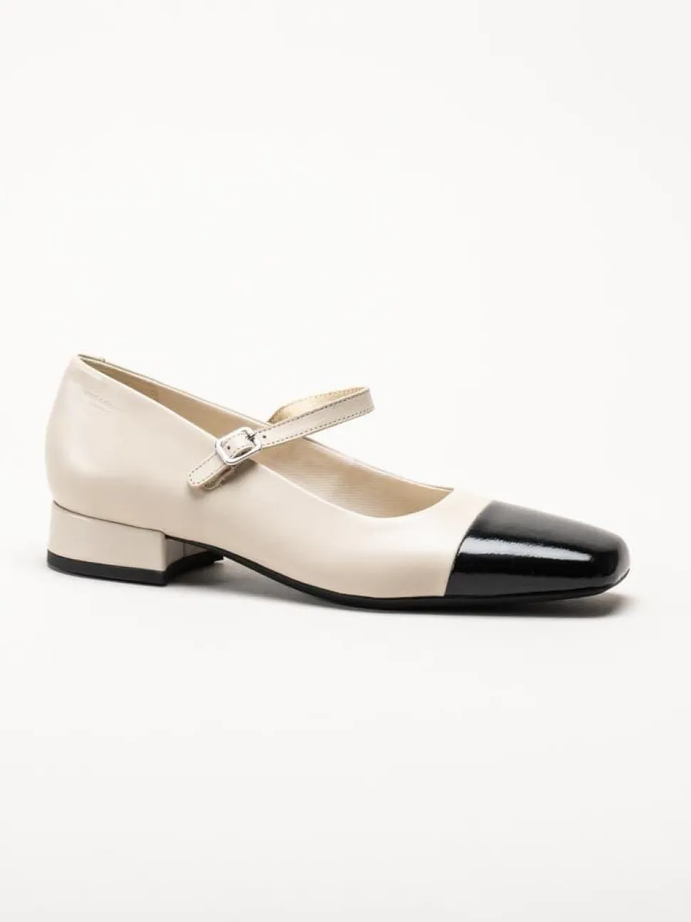Vagabond - Debbi - Ljusbeige Mary Jane pumps i skinn
