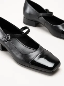 Vagabond - Debbi - Svarta Mary Jane pumps i skinn
