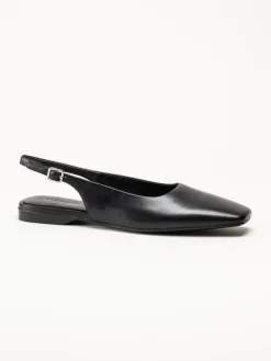 Vagabond - Delia - Svarta slingbacks i skinn