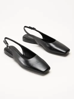 Vagabond - Delia - Svarta slingbacks i skinn