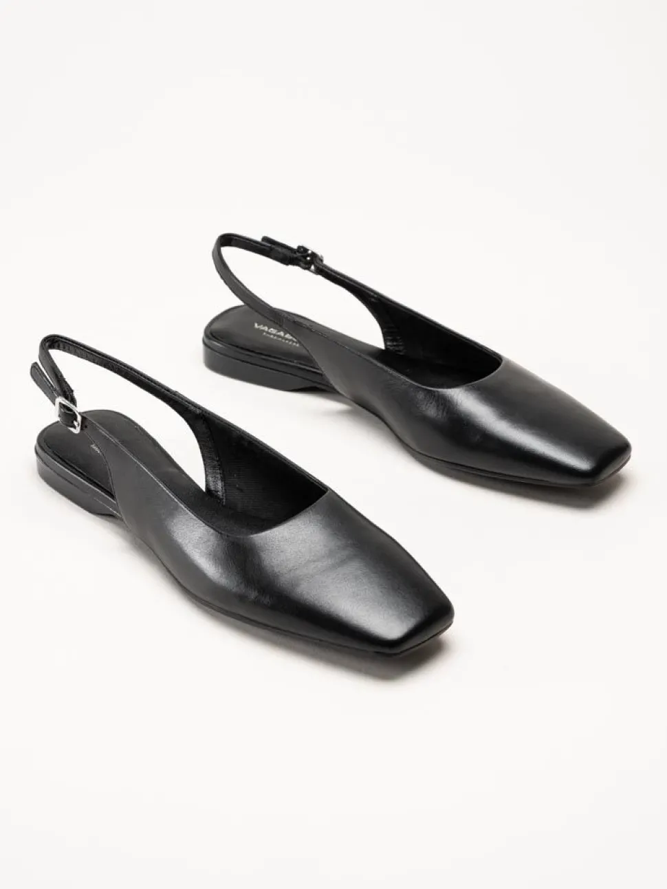 Vagabond - Delia - Svarta slingbacks i skinn