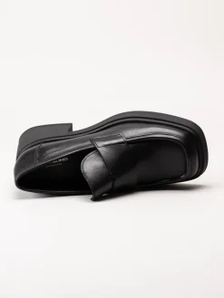 Vagabond - Dorah - Svarta skinnloafers med klack