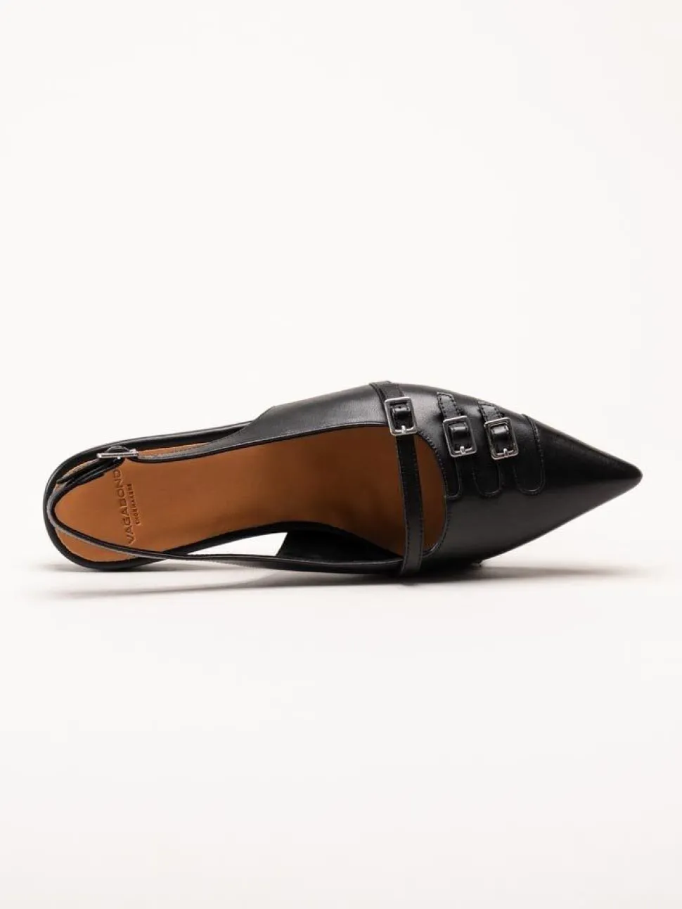 Vagabond - Hermine - Svarta slingback pumps i skinn