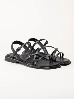Vagabond - Izzy - Svarta sandaler i skinn