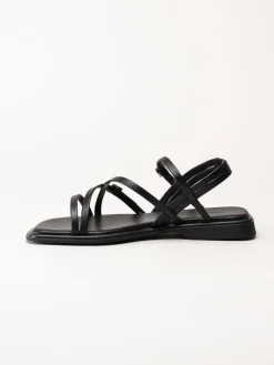 Vagabond - Izzy - Svarta sandaler i skinn