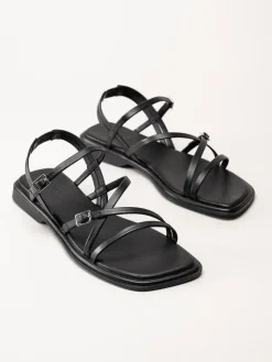 Vagabond - Izzy - Svarta sandaler i skinn