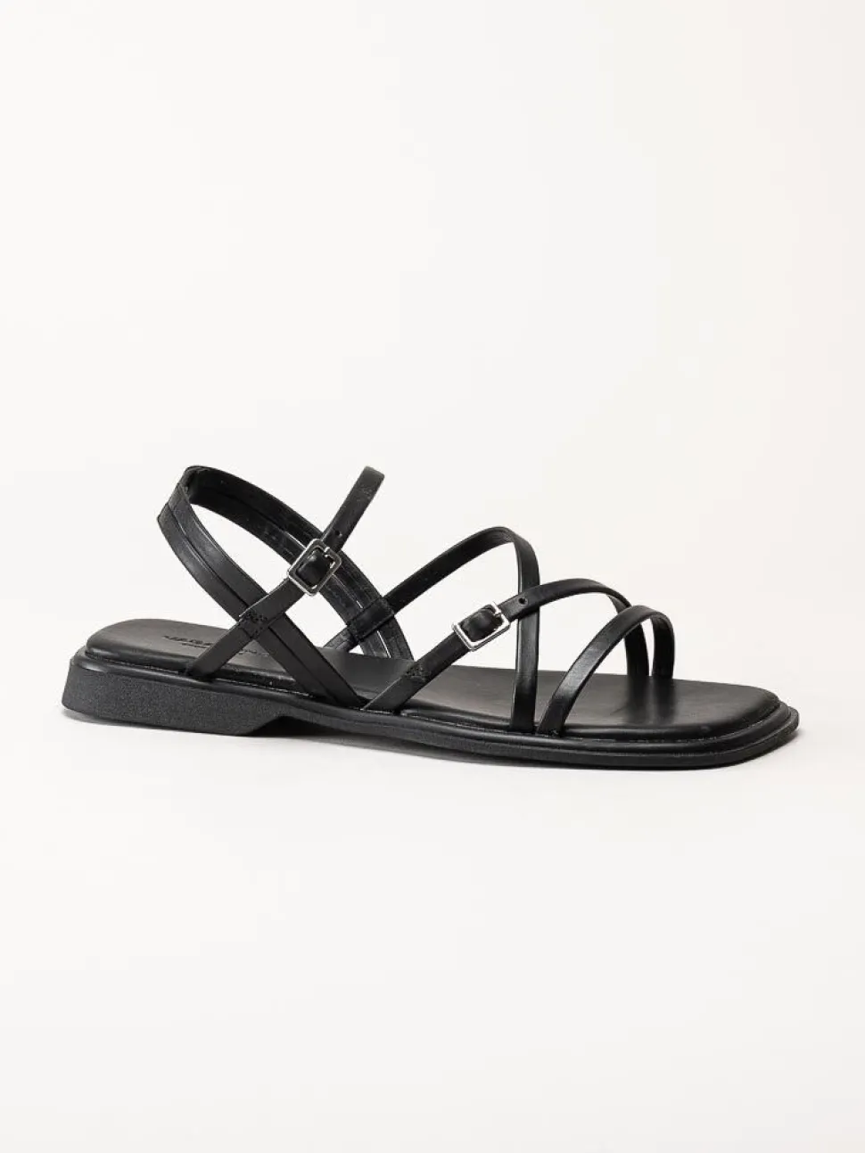 Vagabond - Izzy - Svarta sandaler i skinn