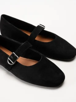 Vagabond - Jolin - Svarta ballerinaskor i mocka