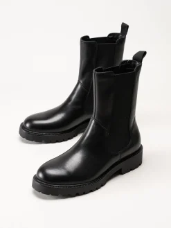 Vagabond - Kenova - Svarta chelsea boots i skinn