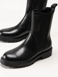 Vagabond - Kenova - Svarta chelsea boots i skinn