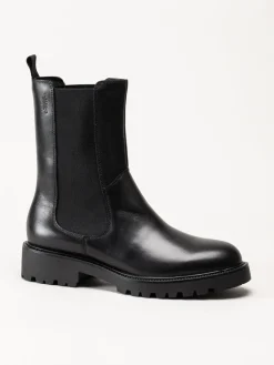 Vagabond - Kenova - Svarta chelsea boots i skinn