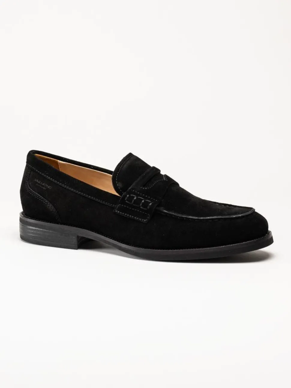 Vagabond - Mario - Svarta loafers i mocka