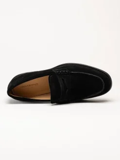 Vagabond - Mario - Svarta loafers i mocka