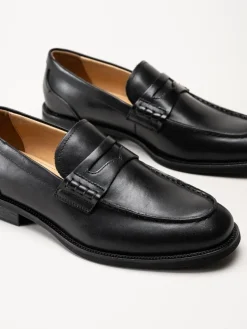 Vagabond - Mario - Svarta loafers i skinn