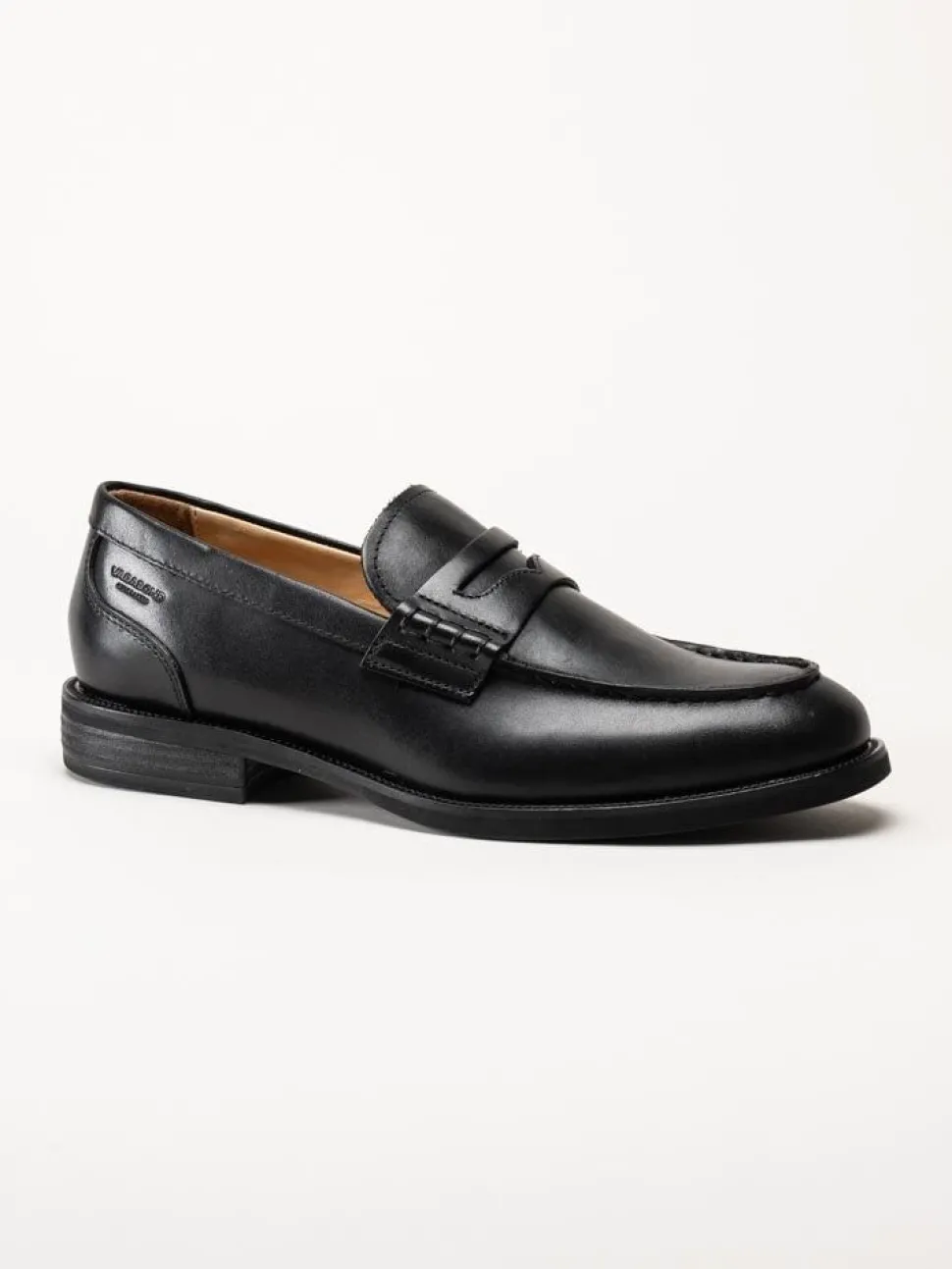 Vagabond - Mario - Svarta loafers i skinn