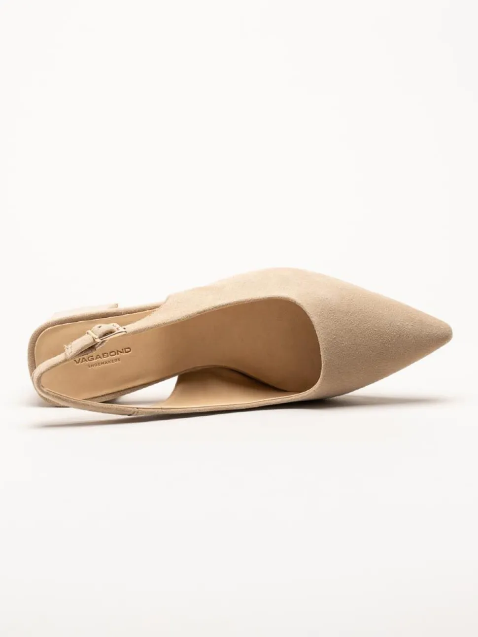 Vagabond - Marta - Beige slingback pumps i mocka