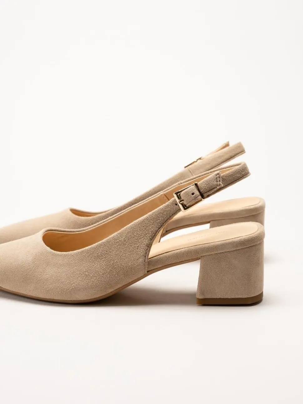 Vagabond - Marta - Beige slingback pumps i mocka
