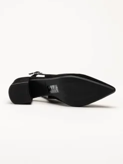 Vagabond - Marta - Svarta slingback pumps i mocka