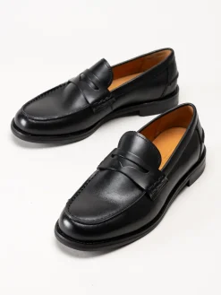 Vagabond - Steven - Svarta loafers i skinn
