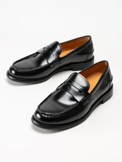 Vagabond - Steven - Svarta loafers i polido