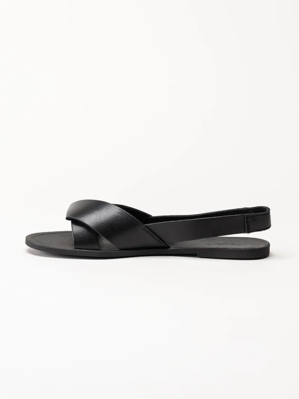 Vagabond - Tia 2.0 - Svarta platta sandaler i skinn