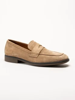 Vagabond - Troy - Beige loafers i mocka