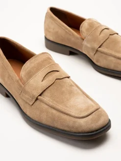 Vagabond - Troy - Beige loafers i mocka