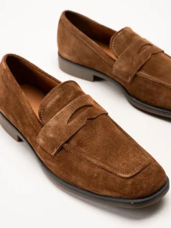 Vagabond - Troy - Bruna loafers i mocka