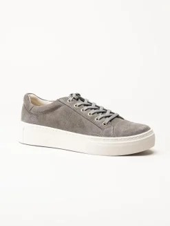 Vagabond - Zoe Platform - Grå platåsneakers i mocka