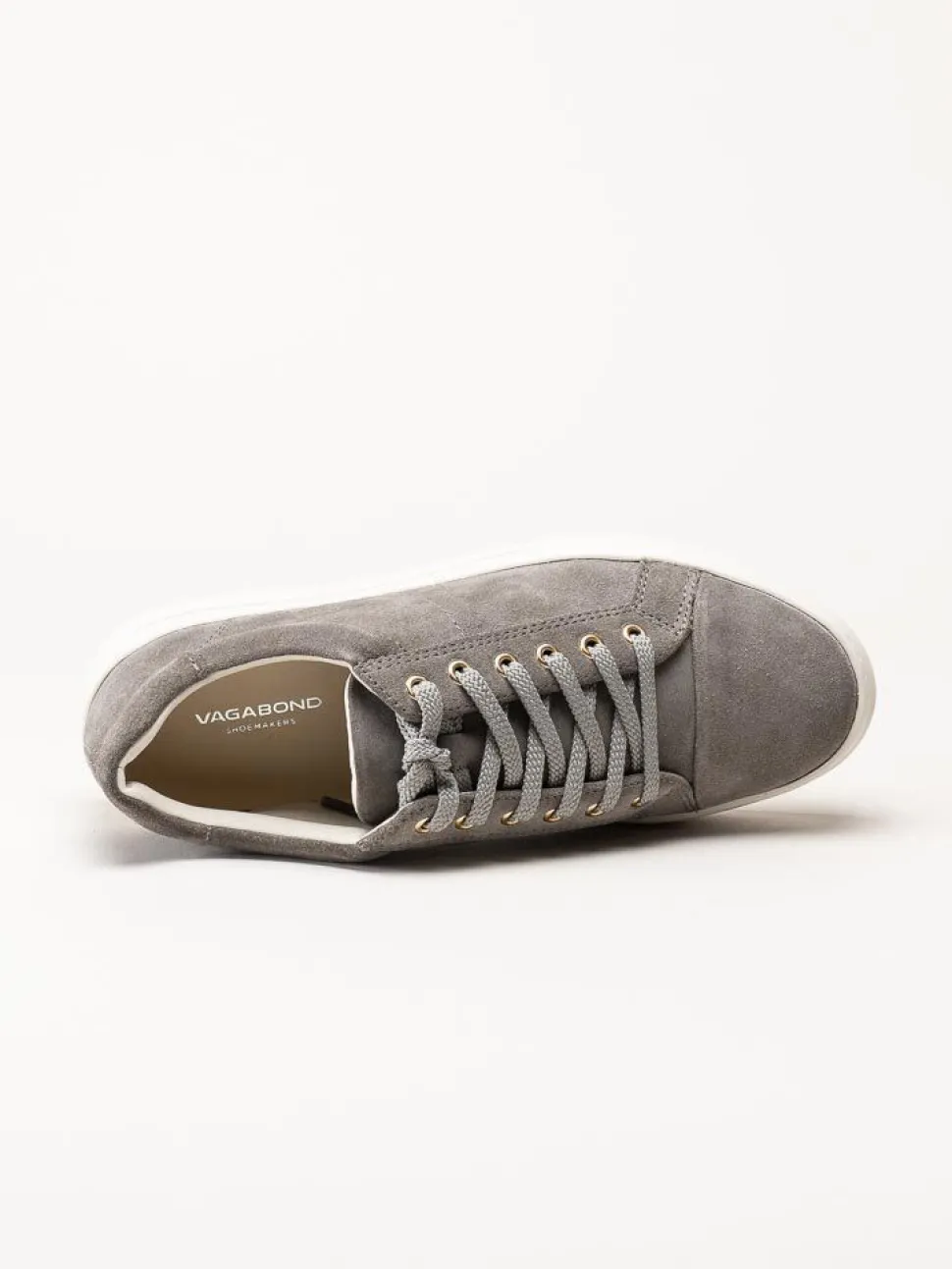 Vagabond - Zoe Platform - Grå platåsneakers i mocka