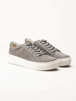 Vagabond - Zoe Platform - Grå platåsneakers i mocka
