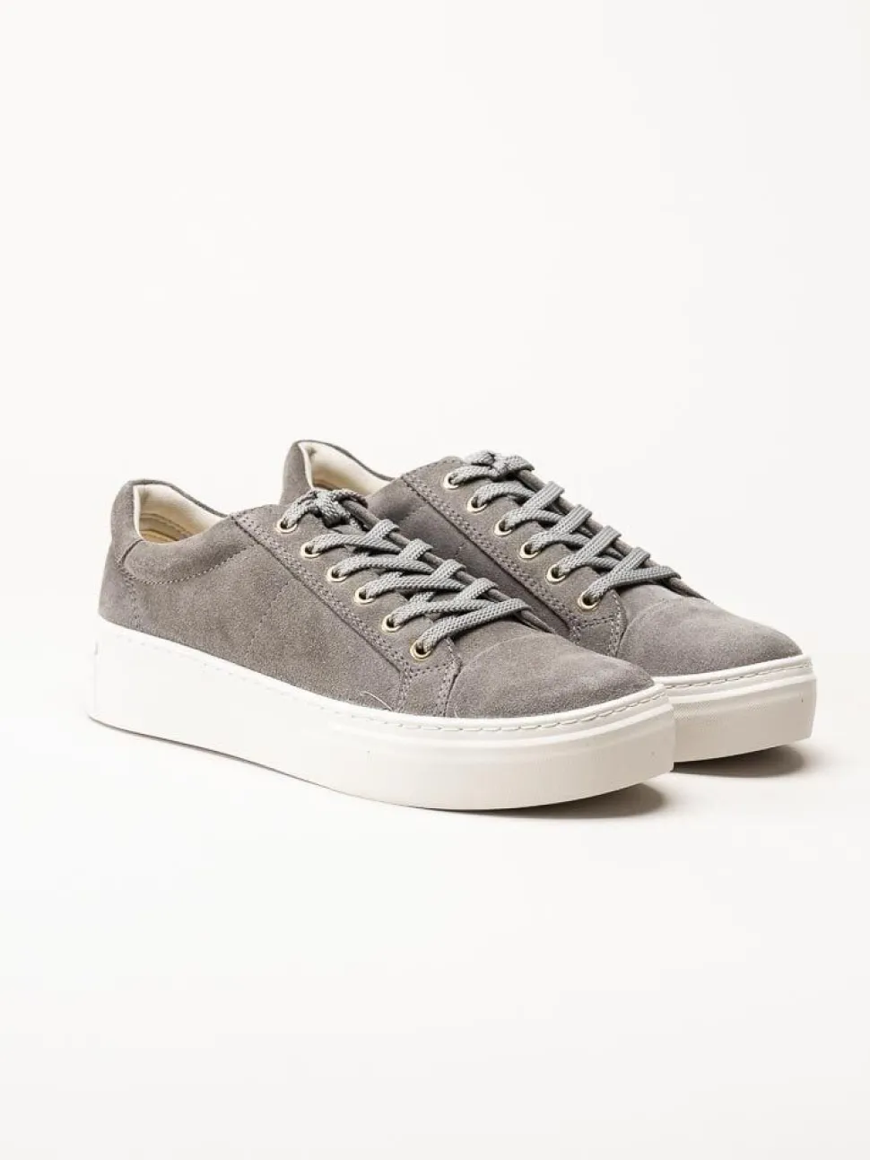 Vagabond - Zoe Platform - Grå platåsneakers i mocka