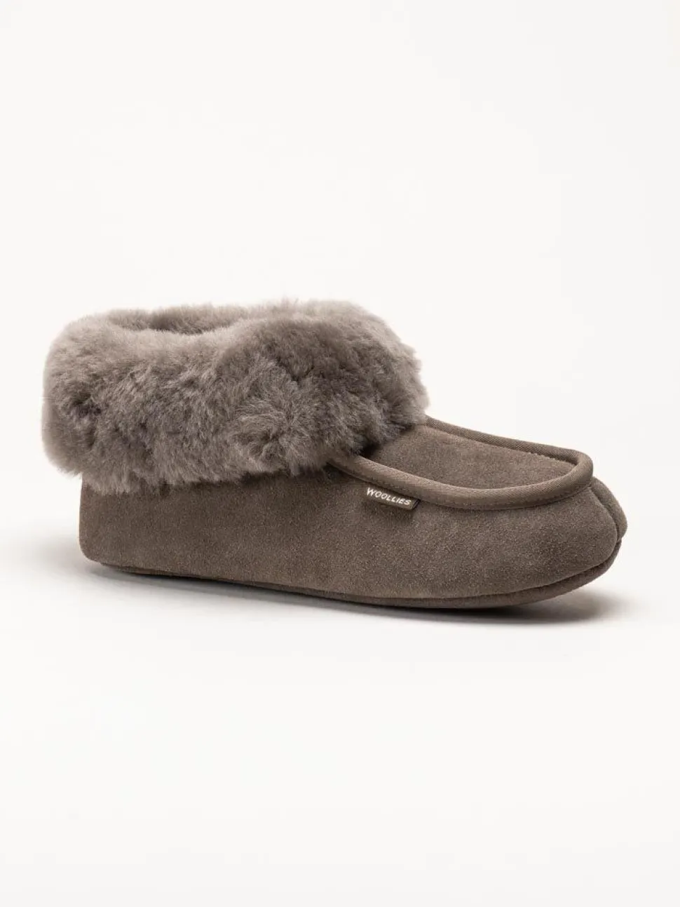 Wollies - Classico Suede - Bruna slip on fårskinnstofflor