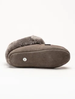 Wollies - Classico Suede - Bruna slip on fårskinnstofflor