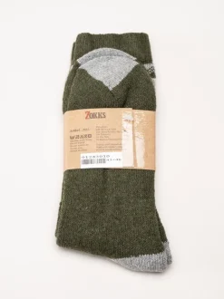 Zokks - Wool 1-pack - Grön/Grå ullstrumpor