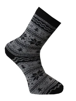 Zokks - Wool 1-pack - Grå svarta ullstrumpor