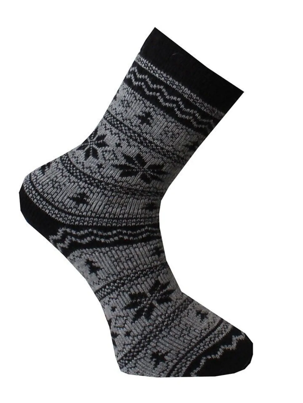 Zokks - Wool 1-pack - Grå svarta ullstrumpor