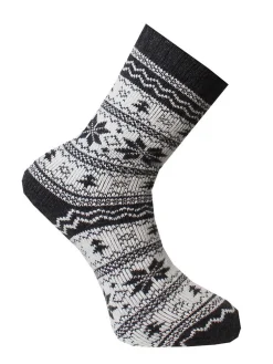 Zokks - Wool 1-pack - Grå vita ullstrumpor