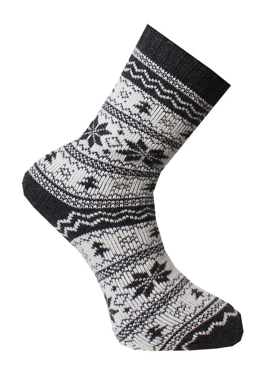 Zokks - Wool 1-pack - Grå vita ullstrumpor